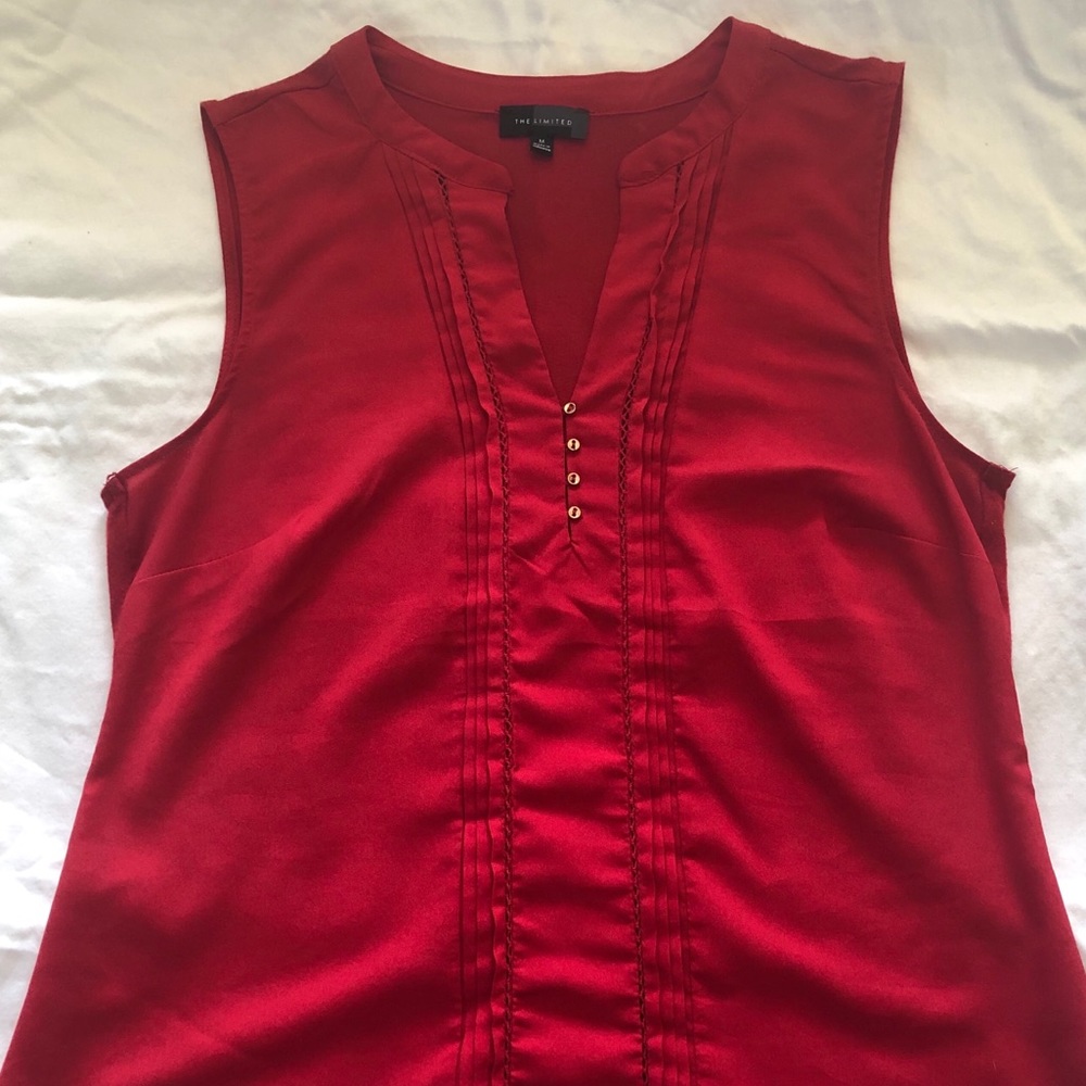Red sleeveless shirt from The Limited